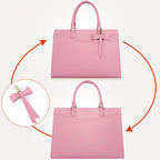 Duża skórzana torba na laptopa z wieloma przegrodami