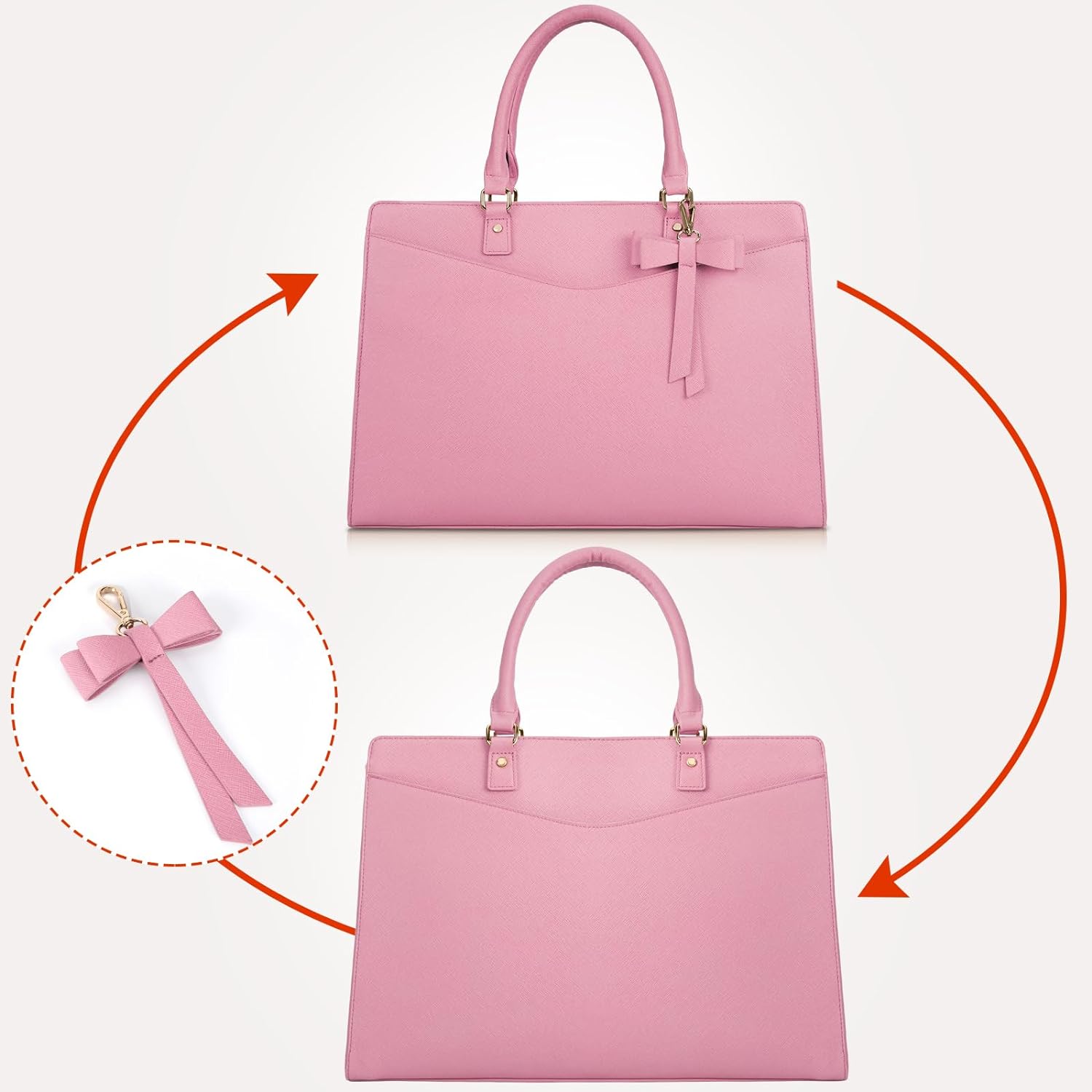 Borsa funzionale da donna per laptop da lavoro con molte tasche
