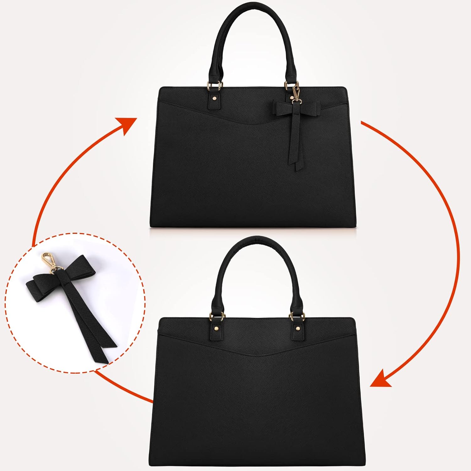 Borsa funzionale da donna per laptop da lavoro con molte tasche