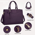 Borsa funzionale da donna per laptop da lavoro con molte tasche