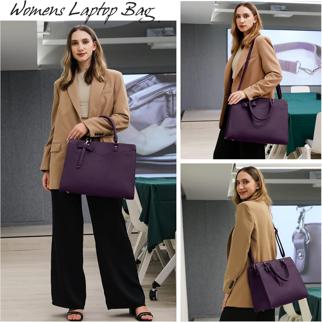 Borsa funzionale da donna per laptop da lavoro con molte tasche