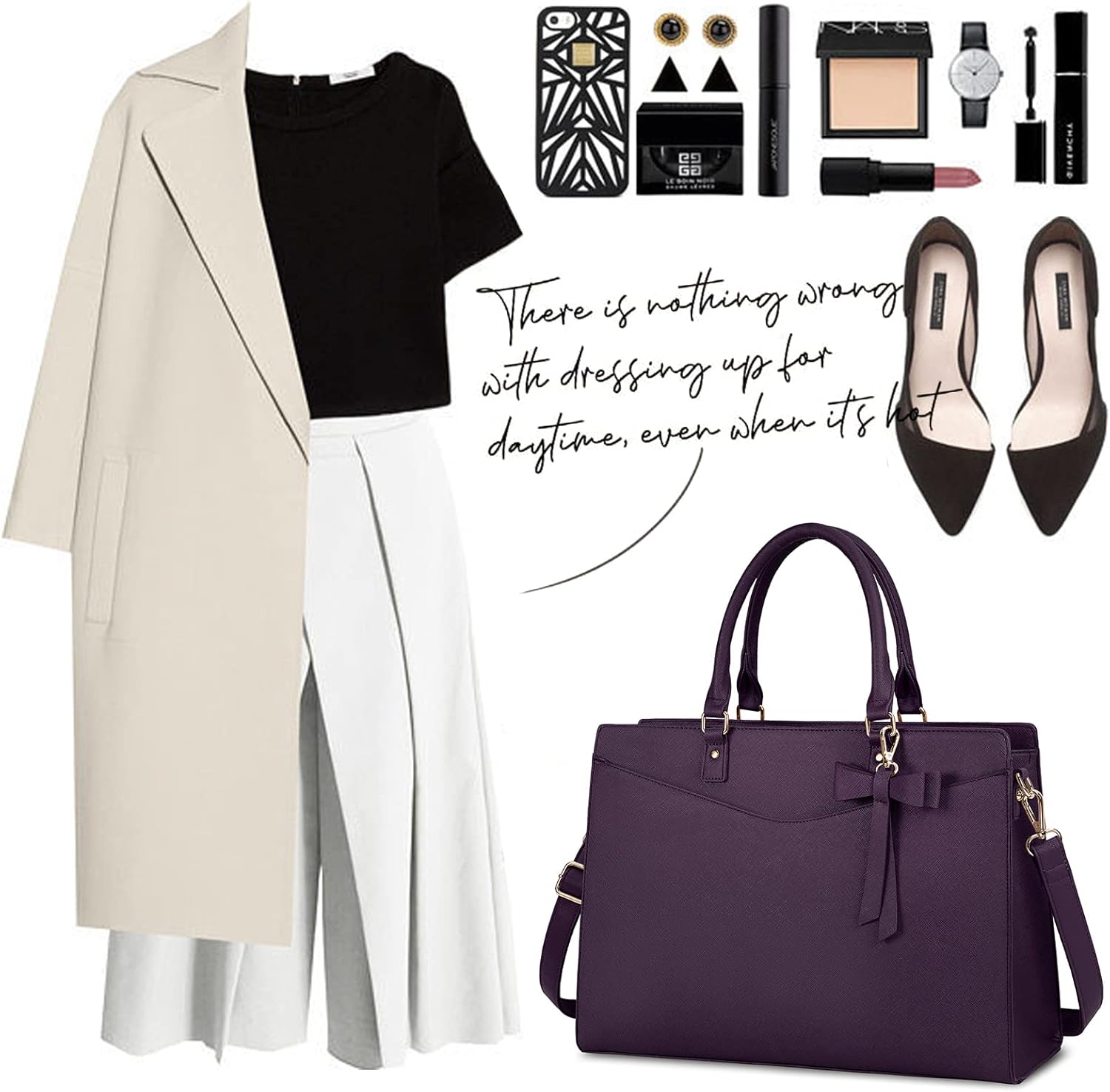 Duża skórzana torba na laptopa z wieloma przegrodami