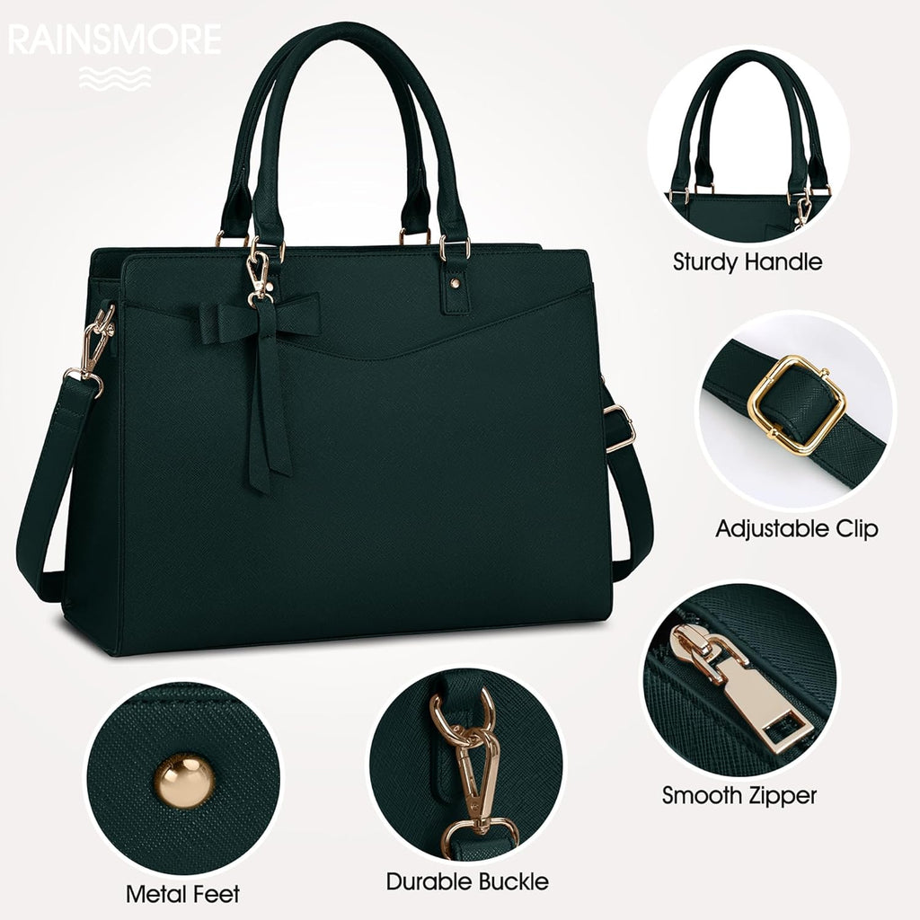 Borsa funzionale da donna per laptop da lavoro con molte tasche