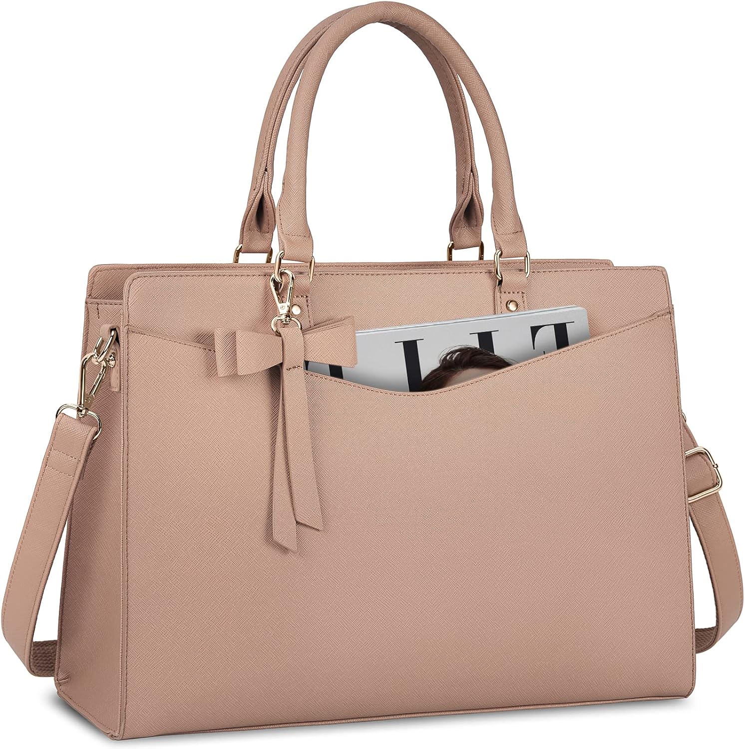 Borsa funzionale da donna per laptop da lavoro con molte tasche