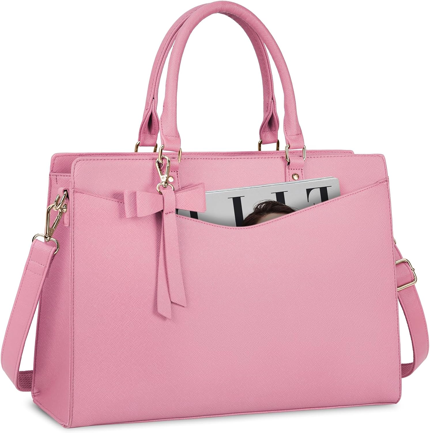 Borsa funzionale da donna per laptop da lavoro con molte tasche