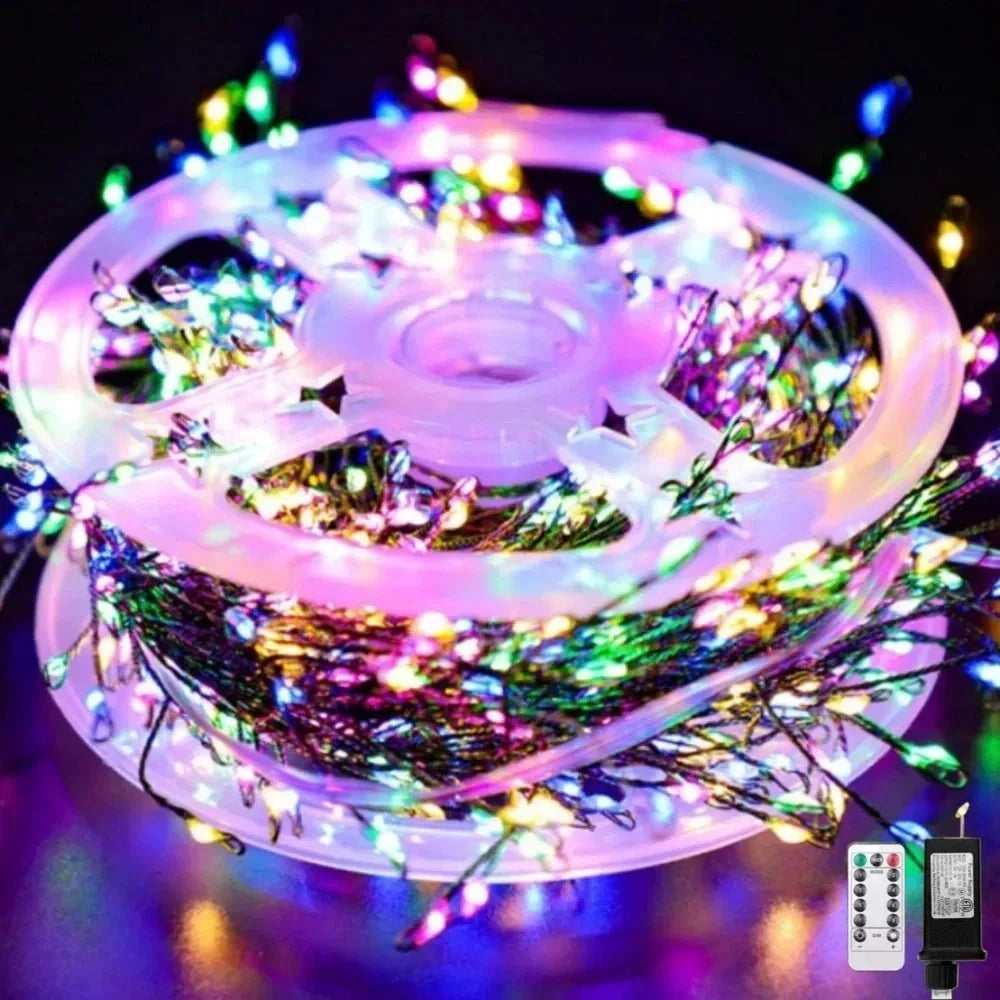 LED Christmas String Lights with Remote Control Cluster Branches and Eight Modes - Image 10