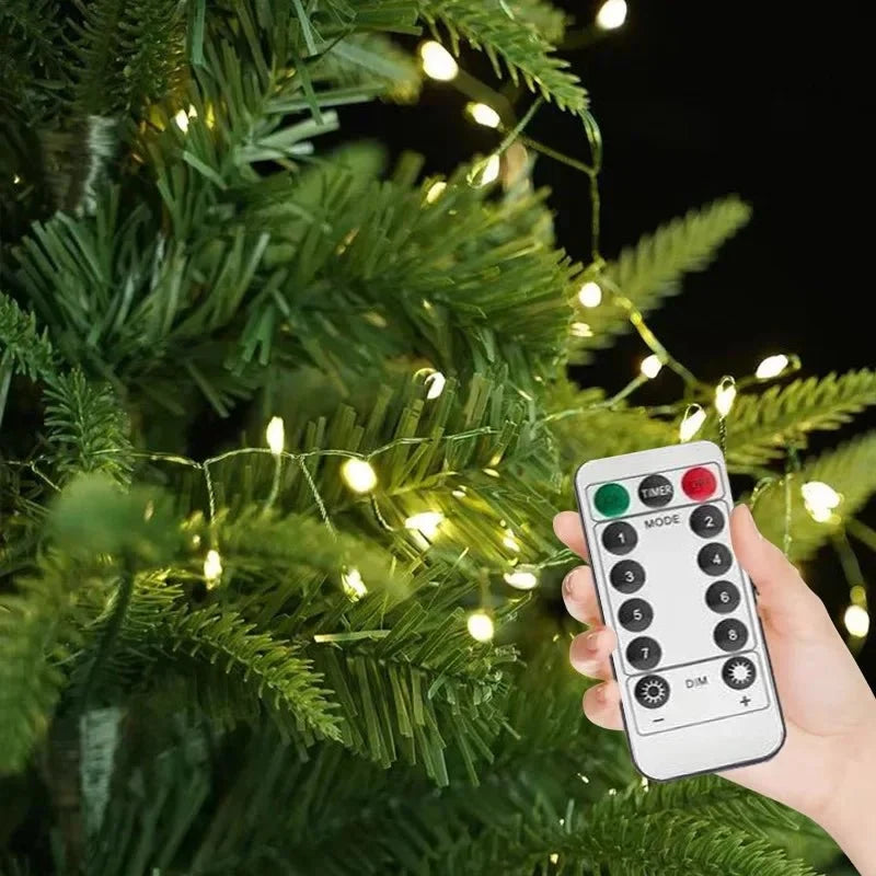 LED Christmas String Lights with Remote Control Cluster Branches and Eight Modes - Image 5