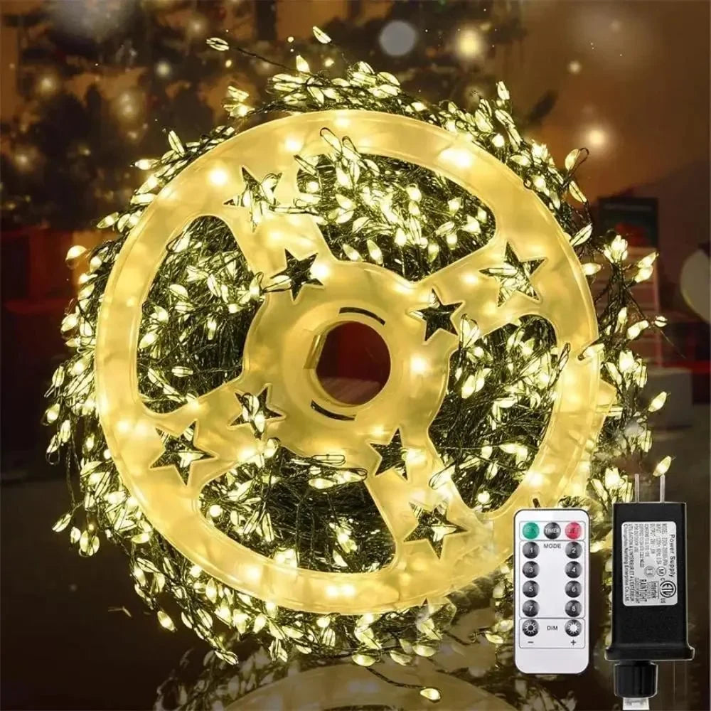 LED Christmas String Lights with Remote Control Cluster Branches and Eight Modes - Image 7