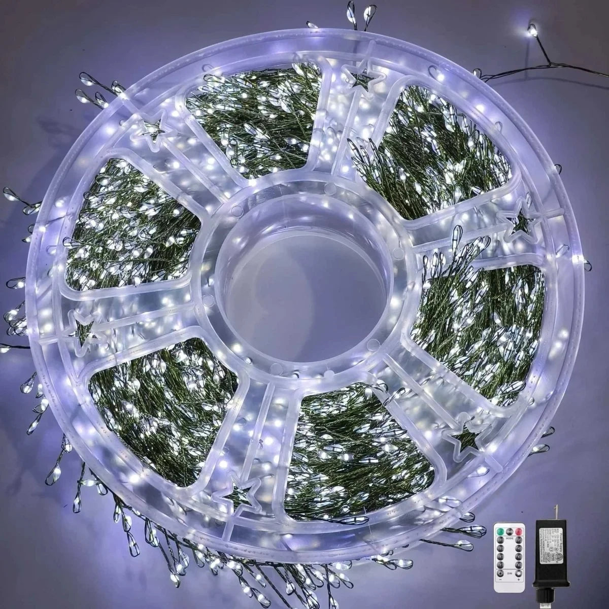 LED Christmas String Lights with Remote Control Cluster Branches and Eight Modes - Image 9