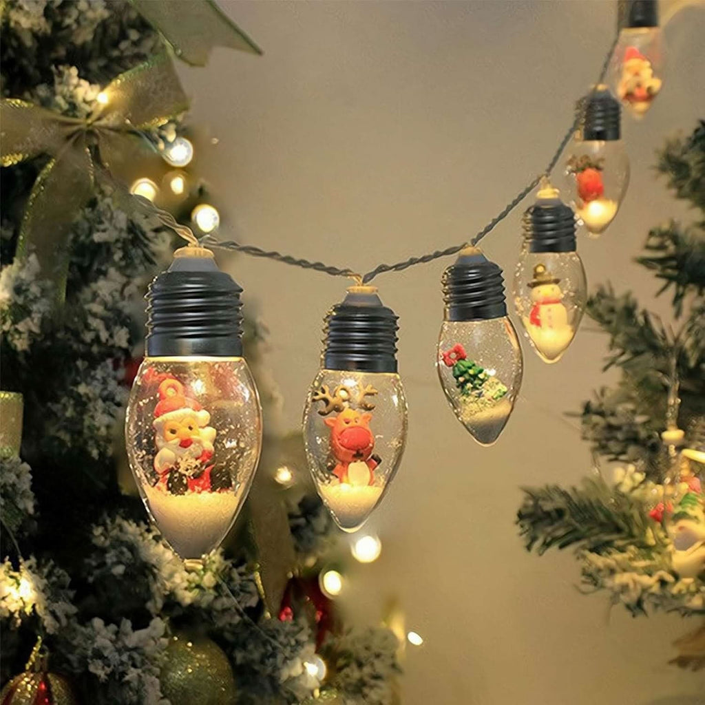 LED Christmas String Lights with Warm White Glow and Miniature Holiday Figurines - Image 10