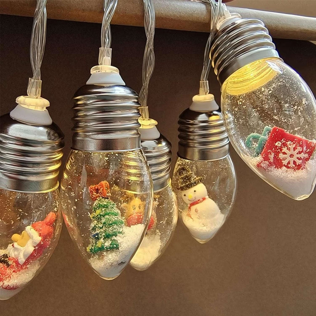 LED Christmas String Lights with Warm White Glow and Miniature Holiday Figurines - Image 4