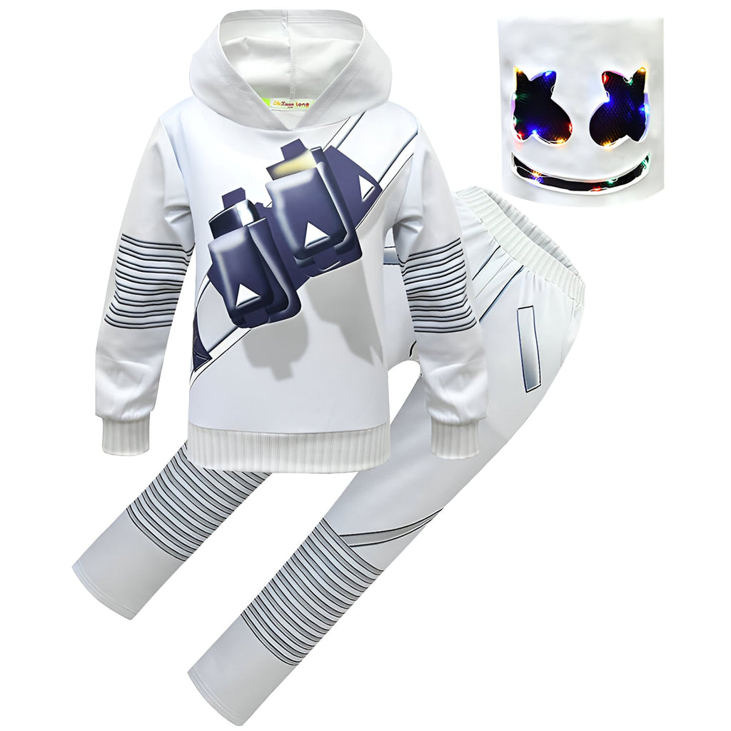 LED DJ Costume Set with Light-Up Mask, Hoodie and Pants - Image 10