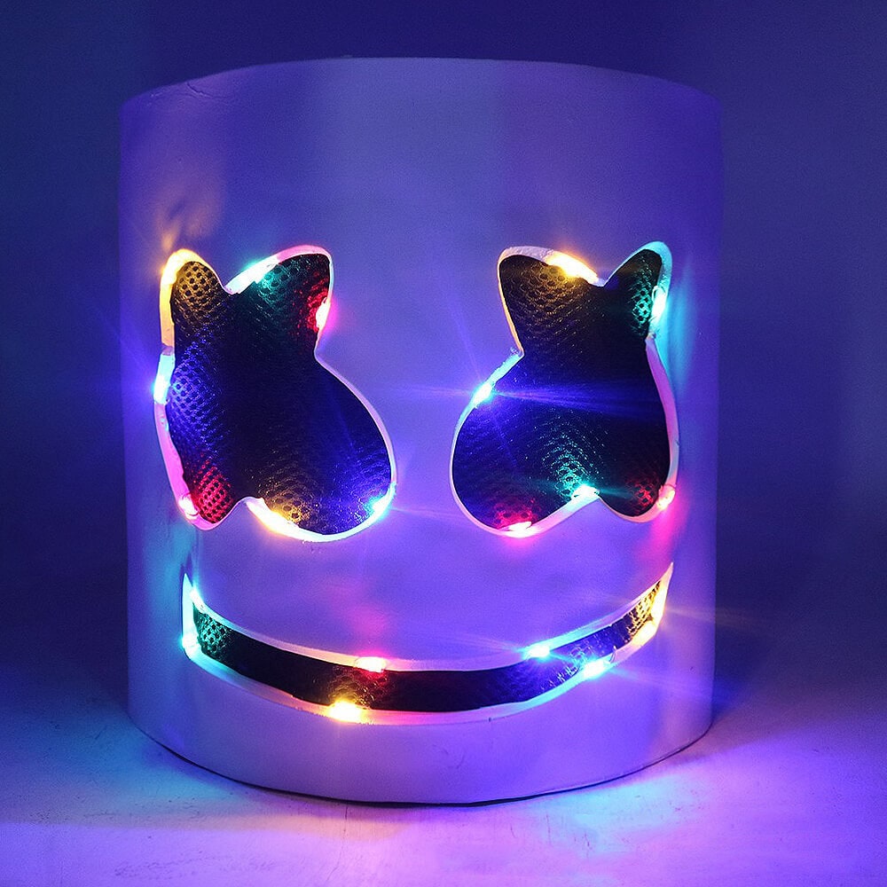 LED DJ Costume Set with Light-Up Mask, Hoodie and Pants - Image 4