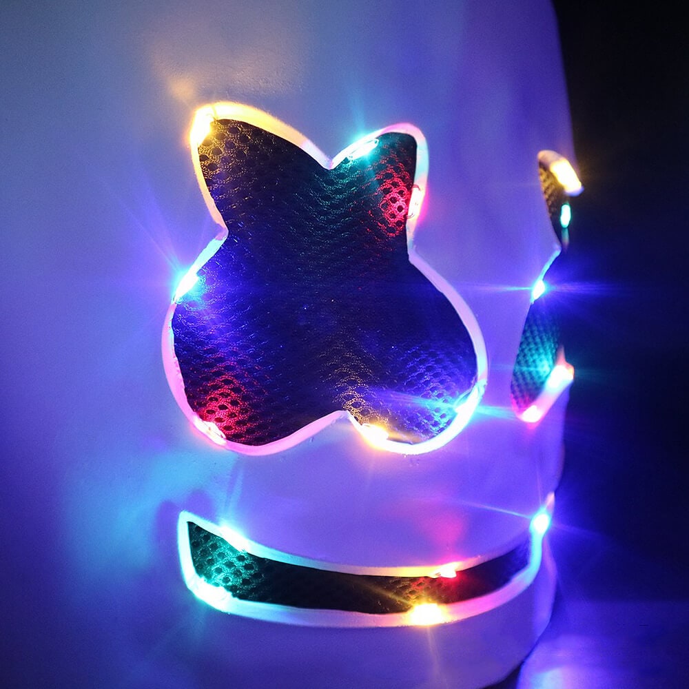 LED DJ Costume Set with Light-Up Mask, Hoodie and Pants - Image 5