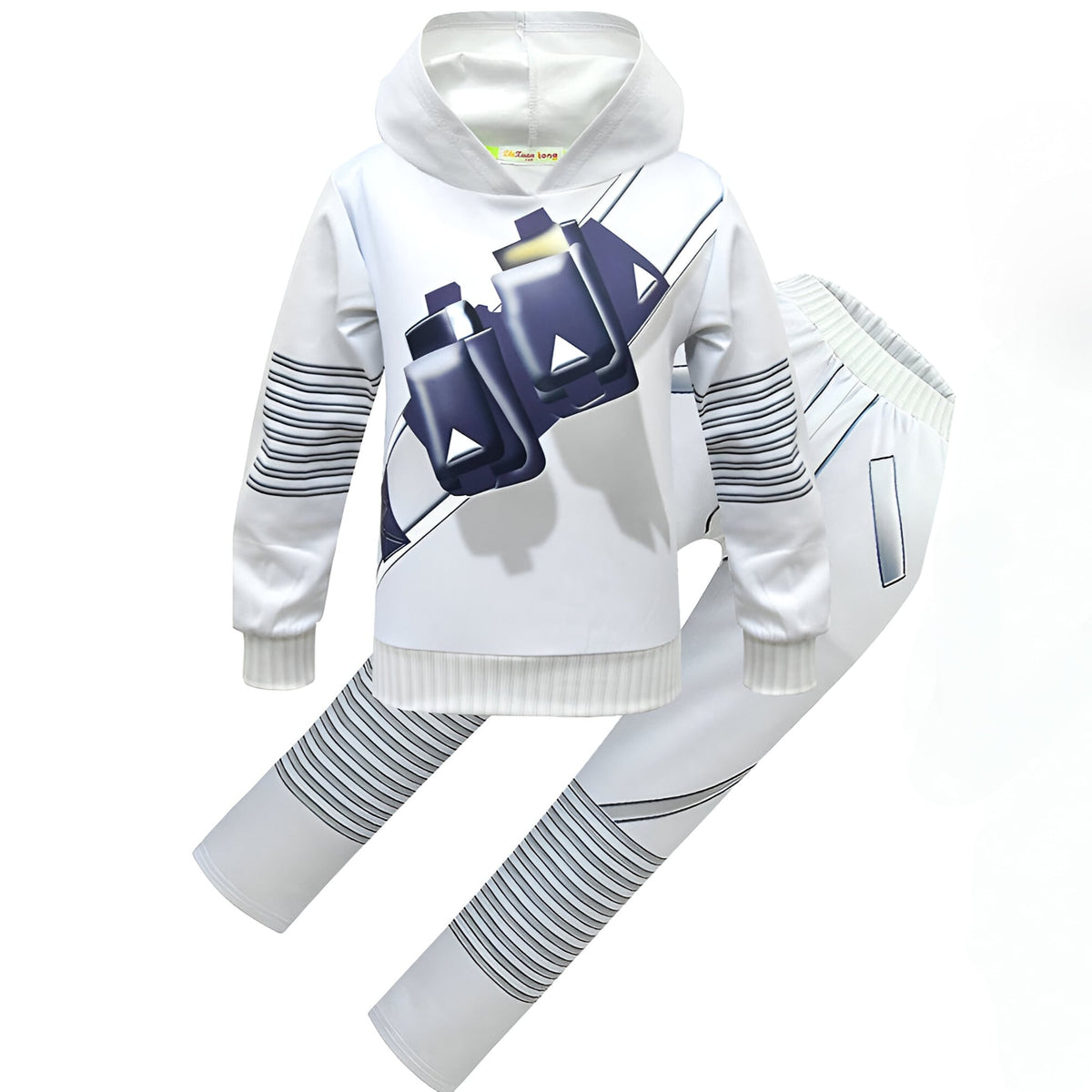 LED DJ Costume Set with Light-Up Mask, Hoodie and Pants - Image 6