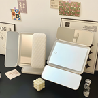 Miroir LED compact universel pour maquillage avec trois couleurs de lumière