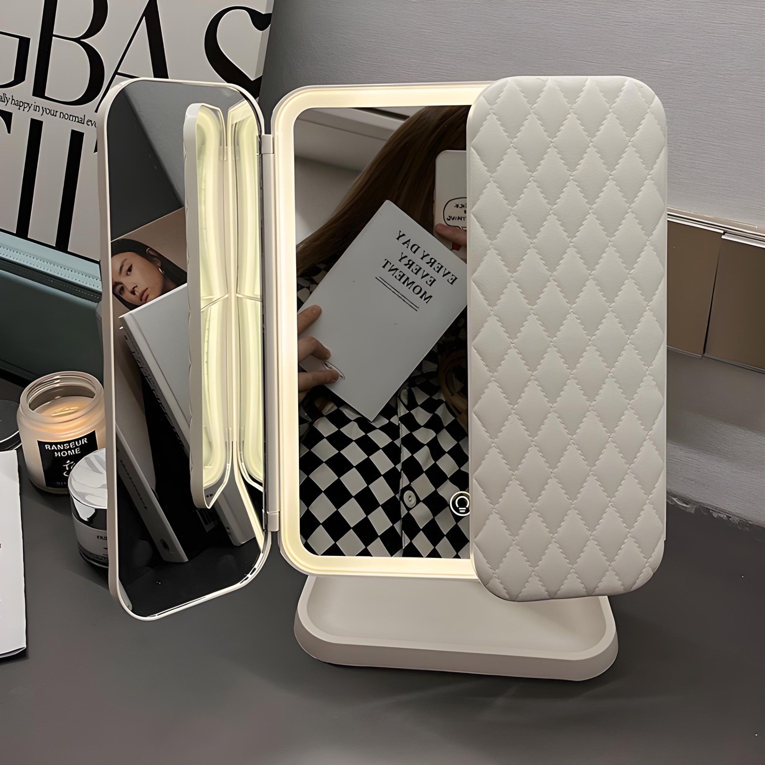 Profesionalny lusterko do makijażu z regulowanym oświetleniem Tri-LED