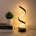 LED Table Lamp with Spiral Design Adjustable Color Temperature and Circular Base - Image 7