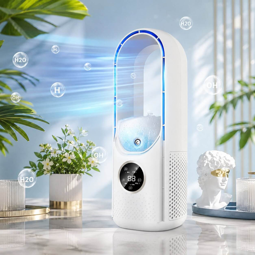 Kompaktní bezlopatkový věžový ventilátor s nastavitelným průtokem vzduchu
