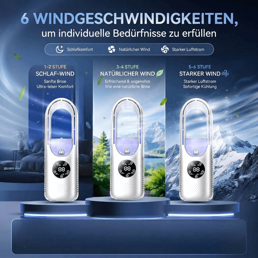 Kompaktní bezlopatkový věžový ventilátor s nastavitelným průtokem vzduchu