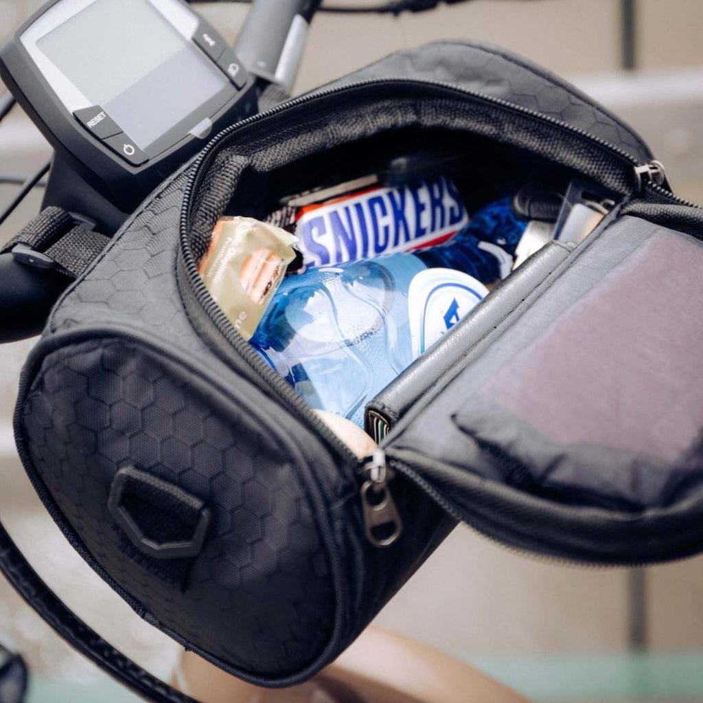 Taška na řídítka kola s držákem na dotykový telefon