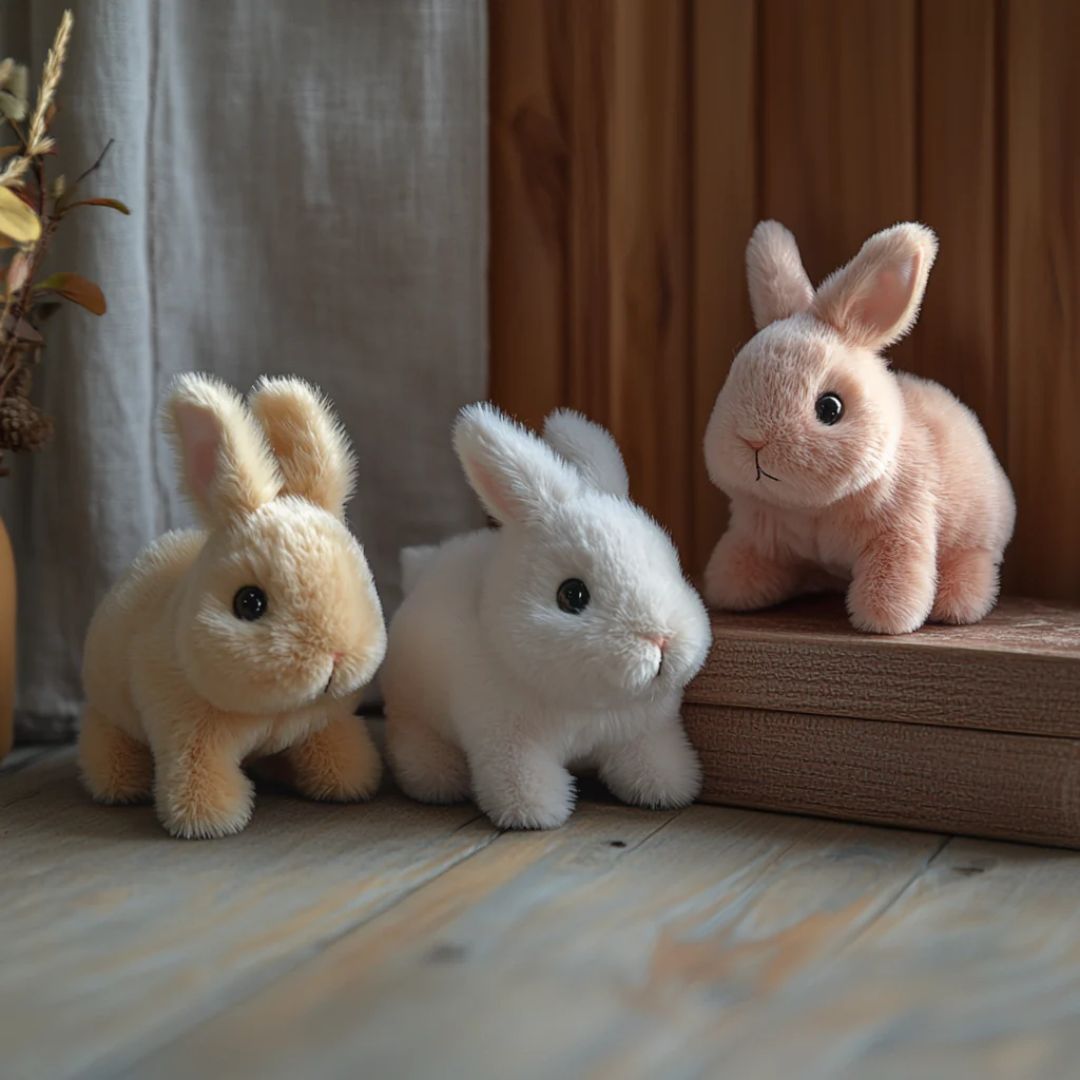 Interactive Plush Bunny with Realistic Movements and Soft Fur