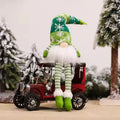 Light Up Christmas Gnome with Knit Snowflake Hat and Plush Faux Fur Beard - Image 10