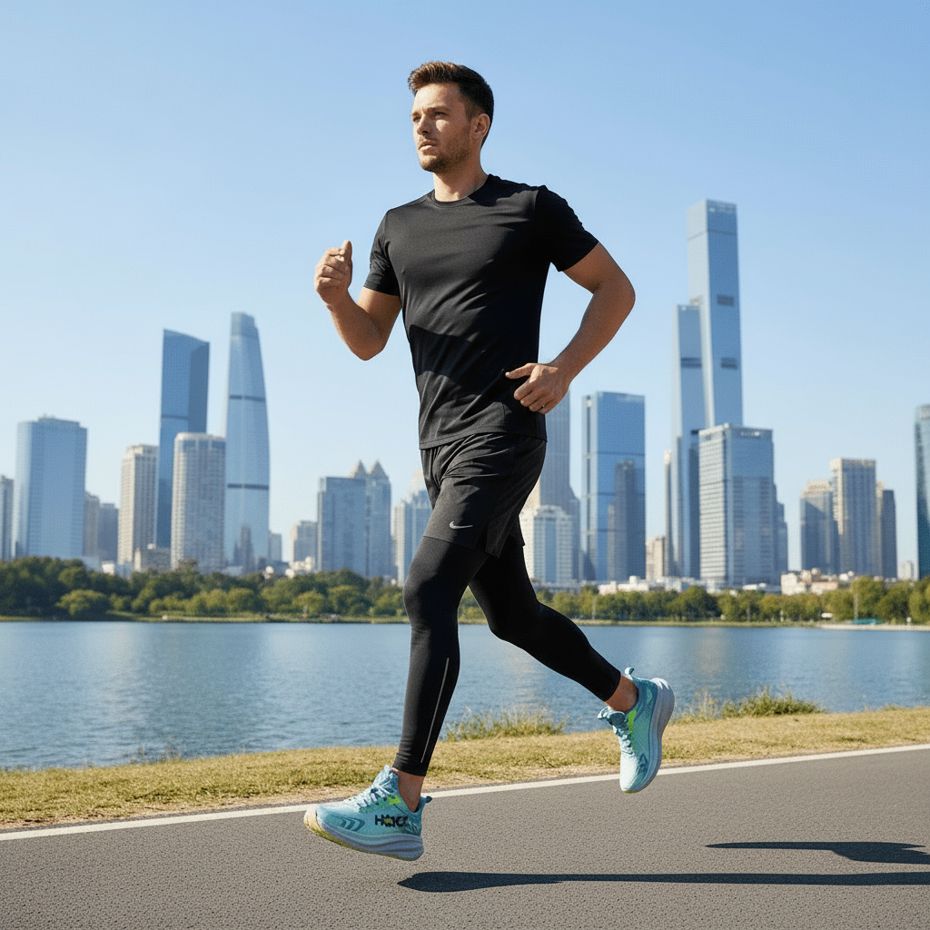 Lightweight Running Shoes with Breathable Mesh Upper and Cushioned Foam Midsole - Image 4