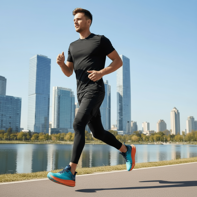 Lightweight Running Shoes with Breathable Mesh Upper and Cushioned Foam Midsole - Image 6