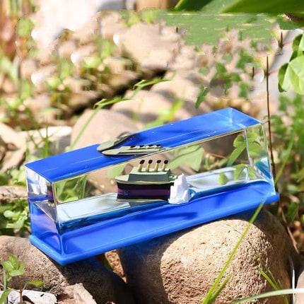 Liquid Motion Desk Toy with Floating Ship and LED Light Base - Image 14