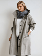 Damen Klassischer Trenchcoat mit Gürtel für Übergangsjahreszeiten