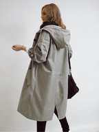Damen Klassischer Trenchcoat mit Gürtel für Übergangsjahreszeiten