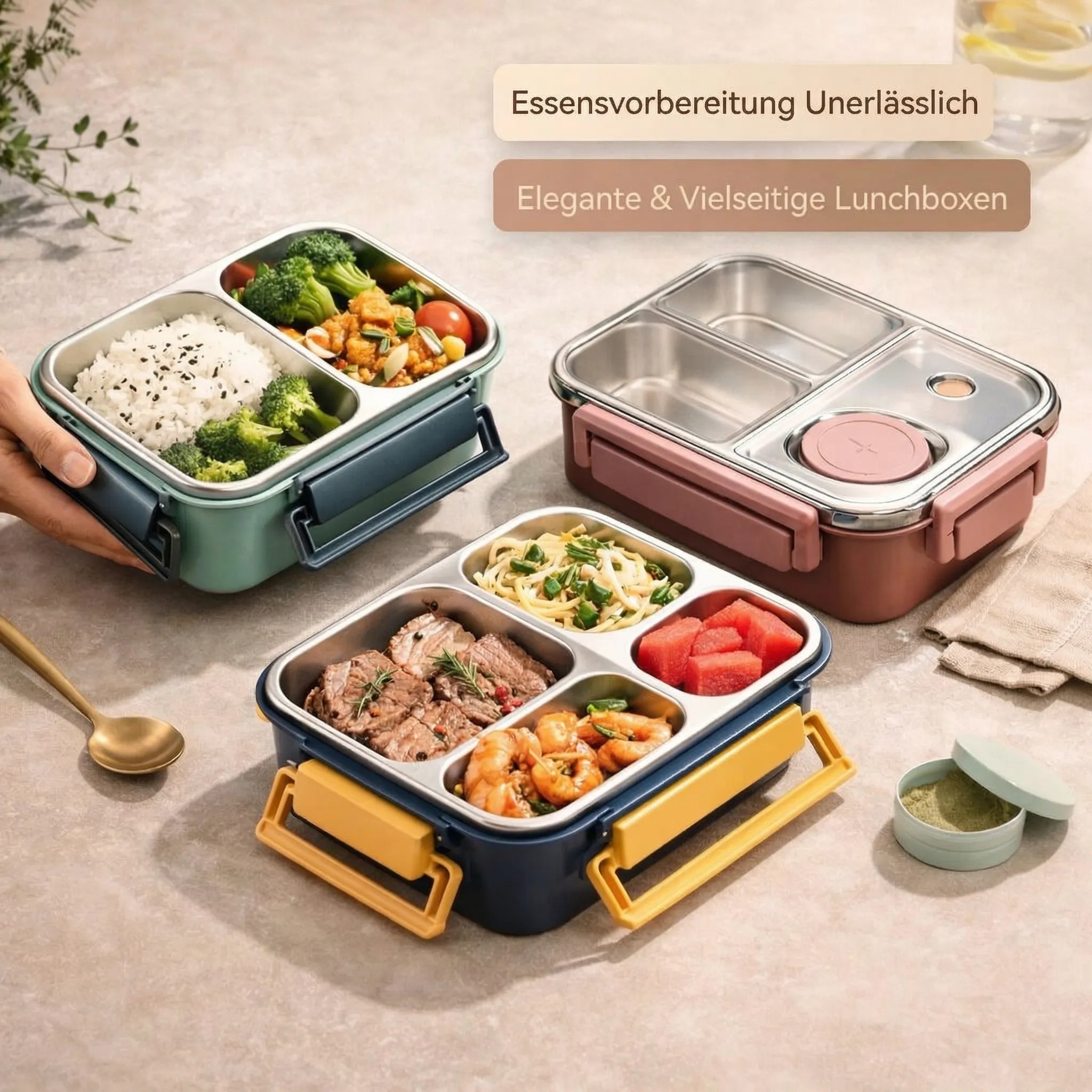 Izolowana śniadaniówka Bento z przegrodami