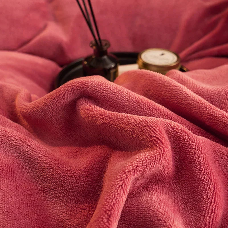 Luksusowa aksamitna pościel zimowa zestaw