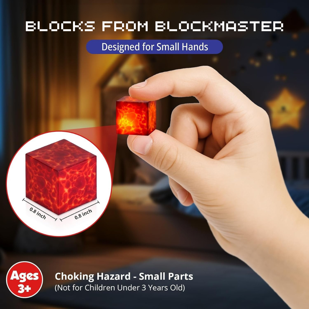 Magnetic Building Blocks with Light Up Cubes and Pixelated Textures - Image 7