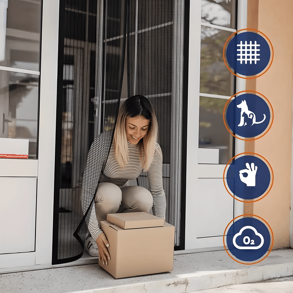 Magnetic Screen Door with Self-Closing Mesh and Reinforced Border for Hands-Free Entry - Image 5