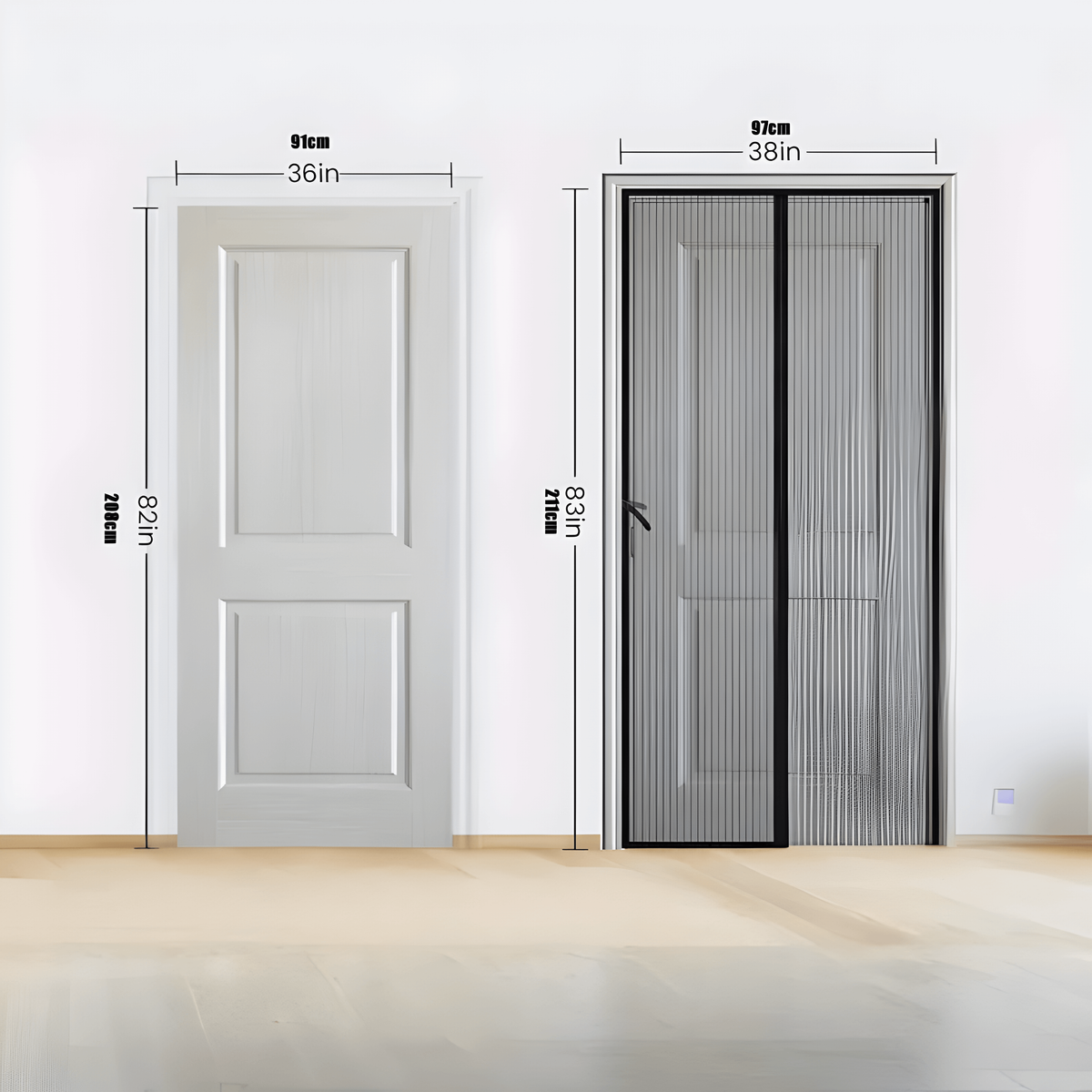 Magnetic Screen Door with Self-Closing Mesh and Reinforced Border for Hands-Free Entry - Image 6