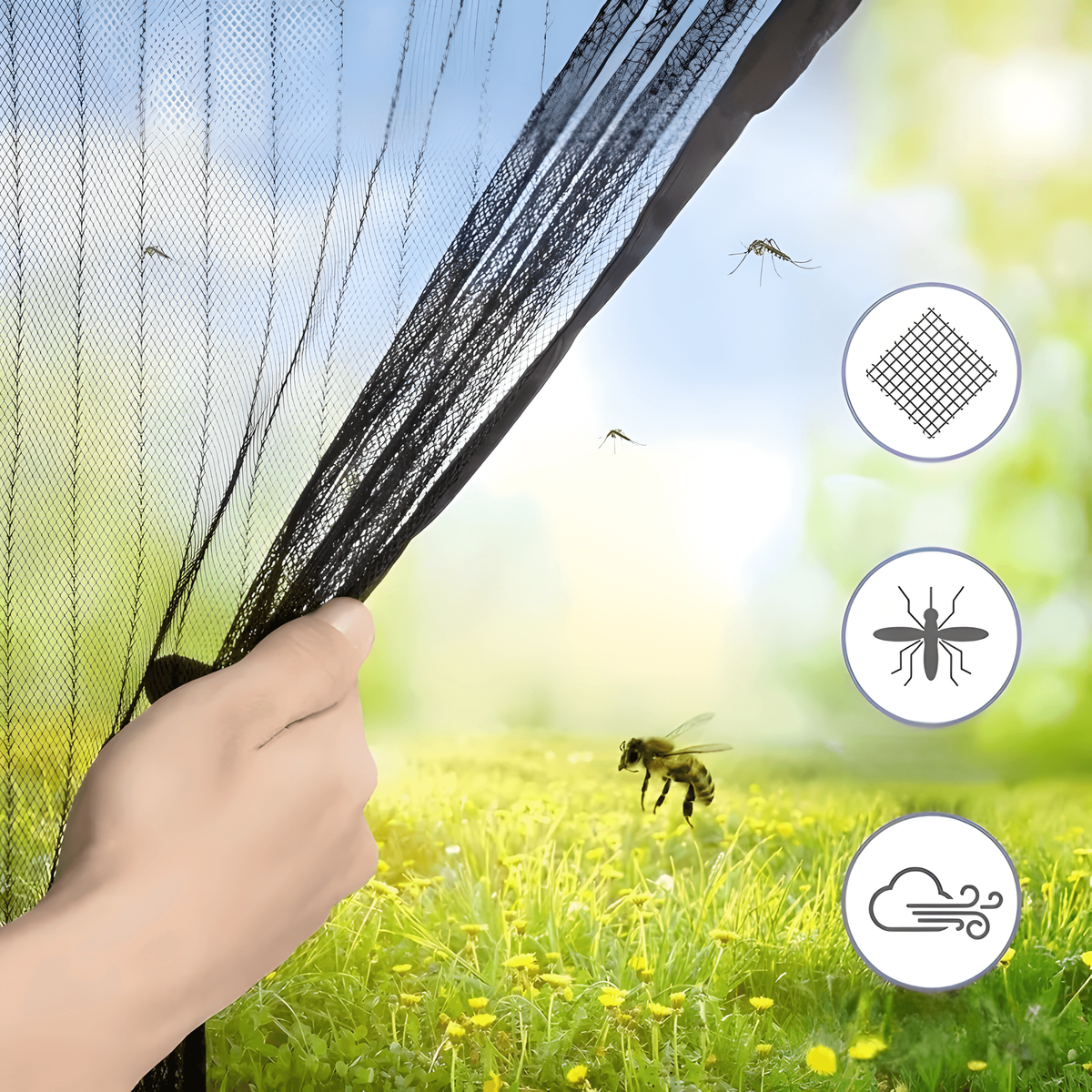 Magnetic Screen Door with Self-Closing Mesh and Reinforced Border for Hands-Free Entry - Image 9