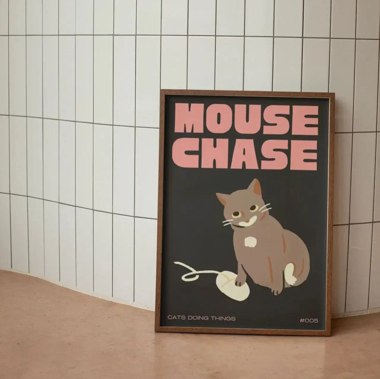 Trendy Cute Black Cat Wall Art