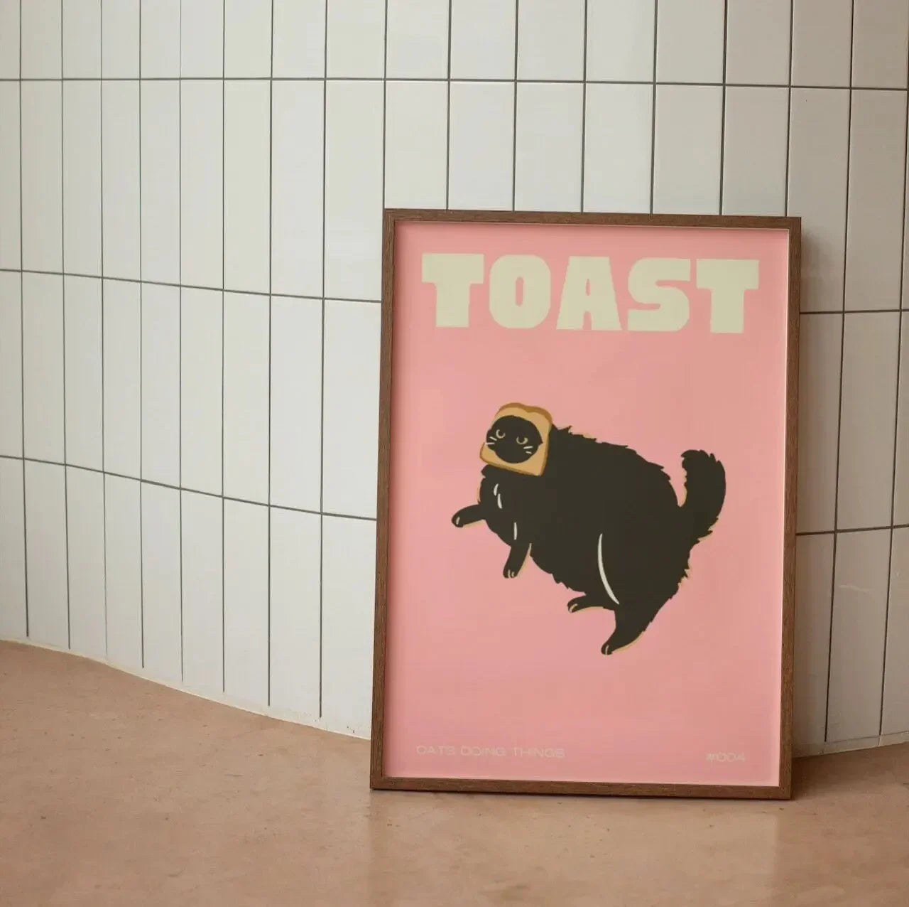 Trendy Cute Black Cat Wall Art