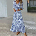 Vestido largo de verano para mujer, ligero, con estampado elegante