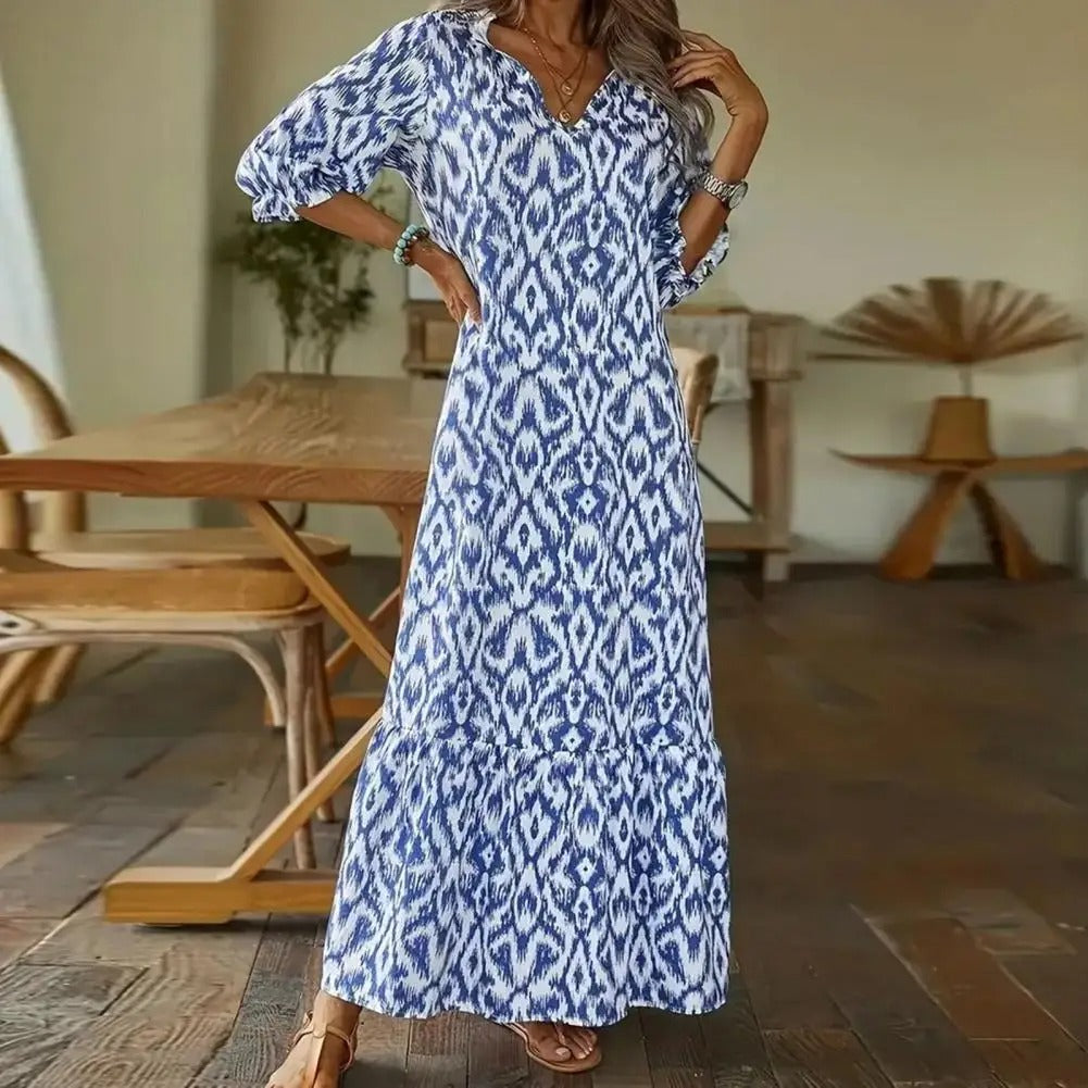 Robe maxi d'été femme motif élégant et léger