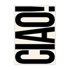 Stylowy obraz na ścianę Ciao typografia dekor