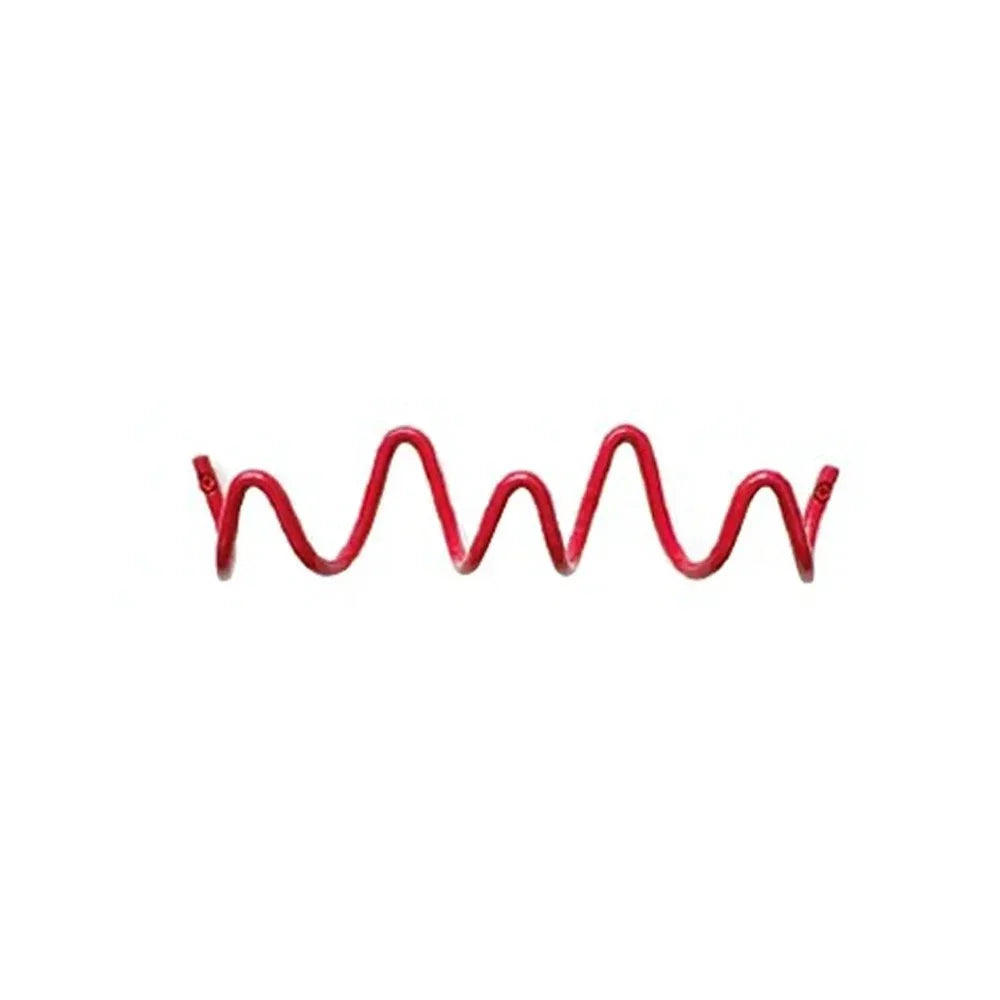 Space-saving wall hanger with multiple hooks wave