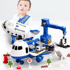 Giocattolo per bambini set aereo da trasporto aereo con veicoli da costruzione