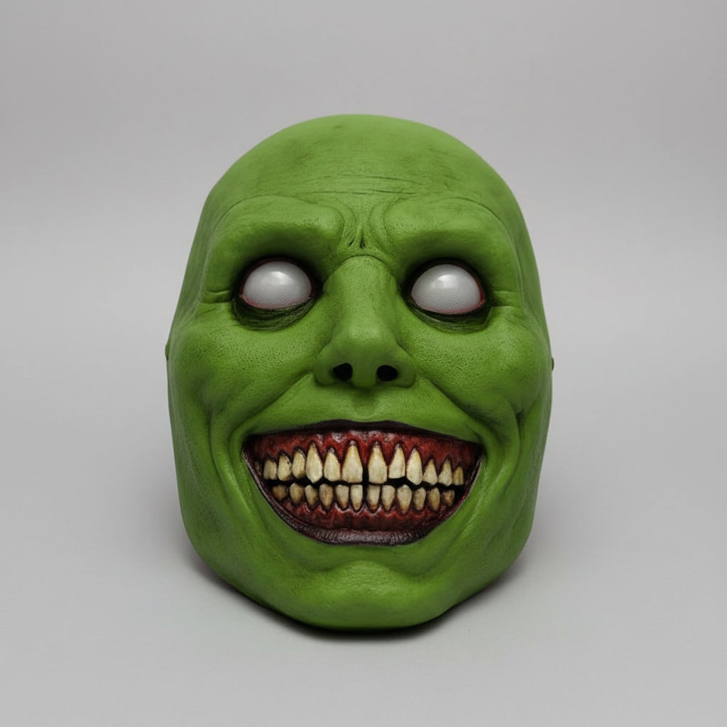 Maska na Halloween Demon Przerażający Uśmiech Lateksowa Pełnotwarzowa z Elastycznym Paskiem - Image 2