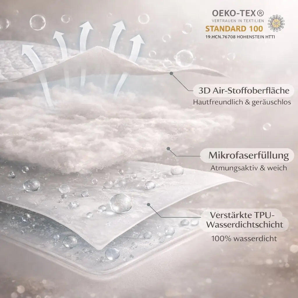 Wodoodporny Ochraniacz na Materac Oddychające Pokrycie Łóżka