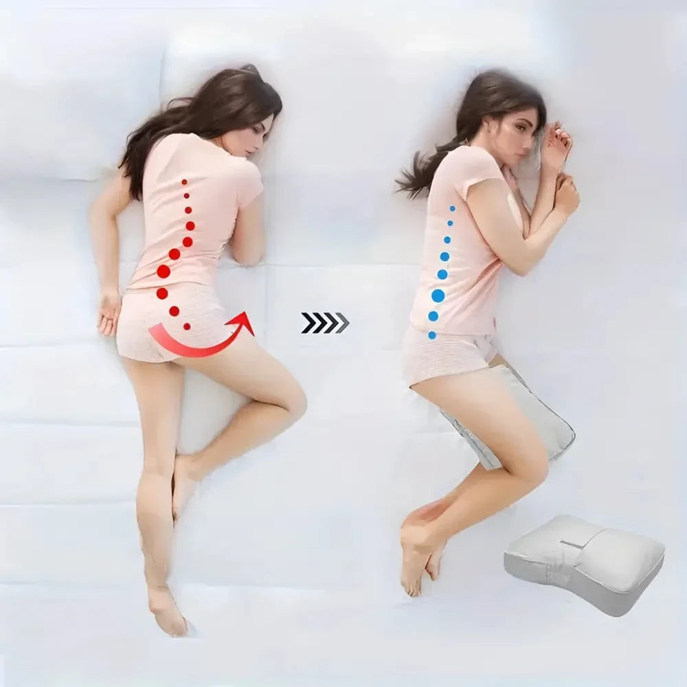Memory Foam Side Sleeper Knee Pillow with Adjustable Strap and Contoured Support - Image 4