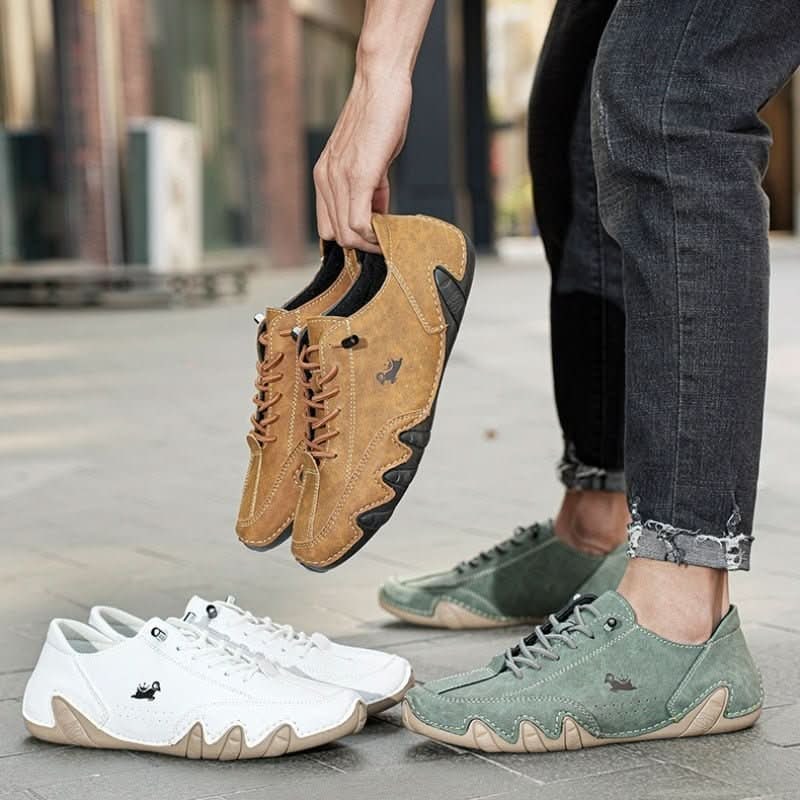 Men's Barefoot Shoes Minimalist with Flexible Rubber Sole and Lace Up Closure - Image 3