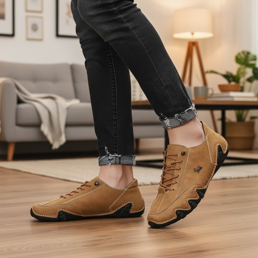 Men's Barefoot Shoes Minimalist with Flexible Rubber Sole and Lace Up Closure - Image 6